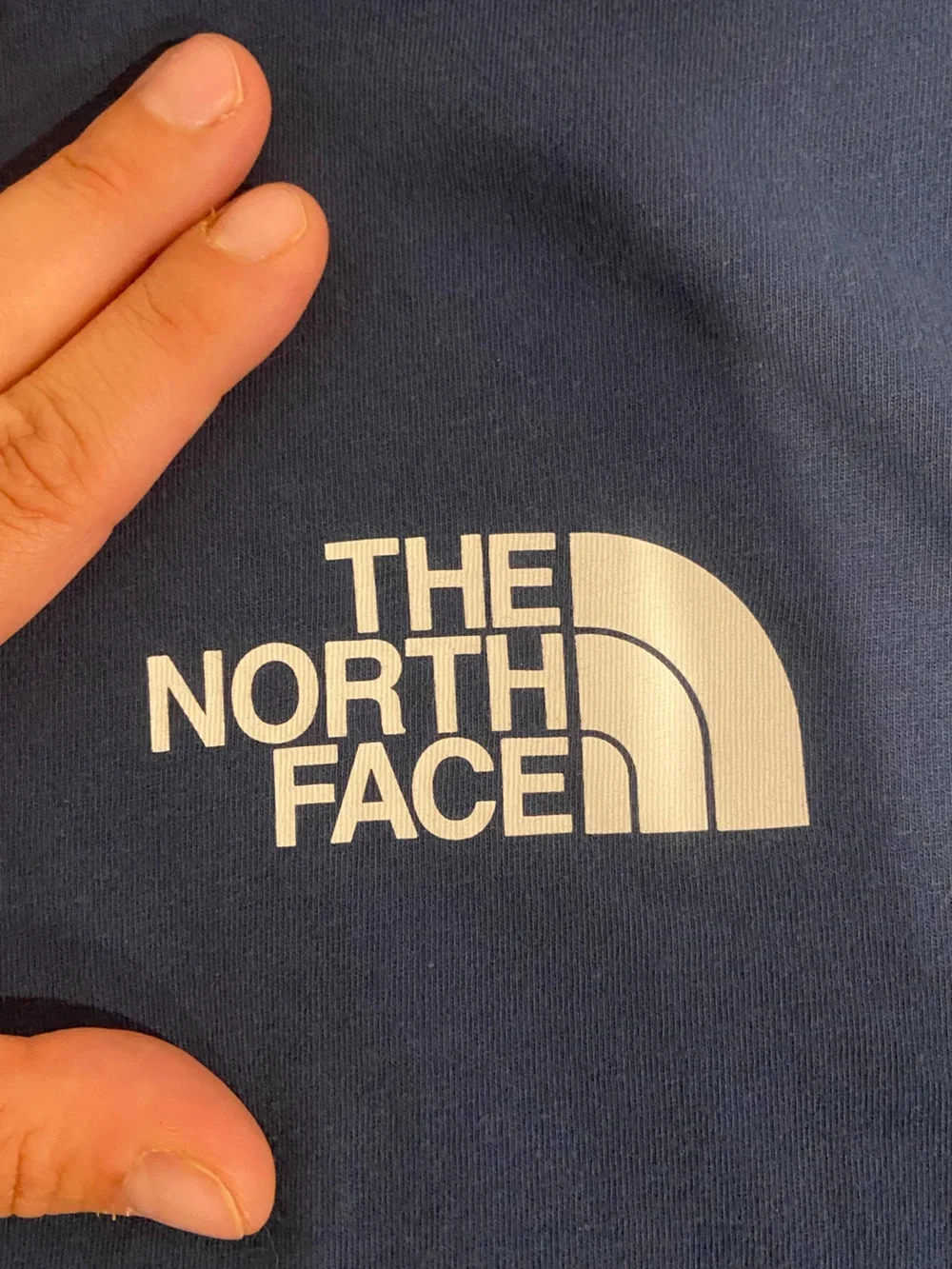 The North Face Men's Short Sleeve Logo Tee in Navy Blue